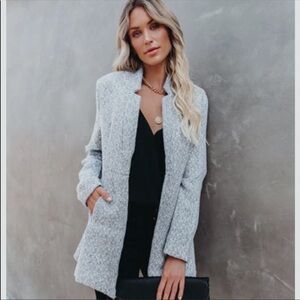 Vici TAYSHIA POCKETED COAT - HEATHER GREY size XL